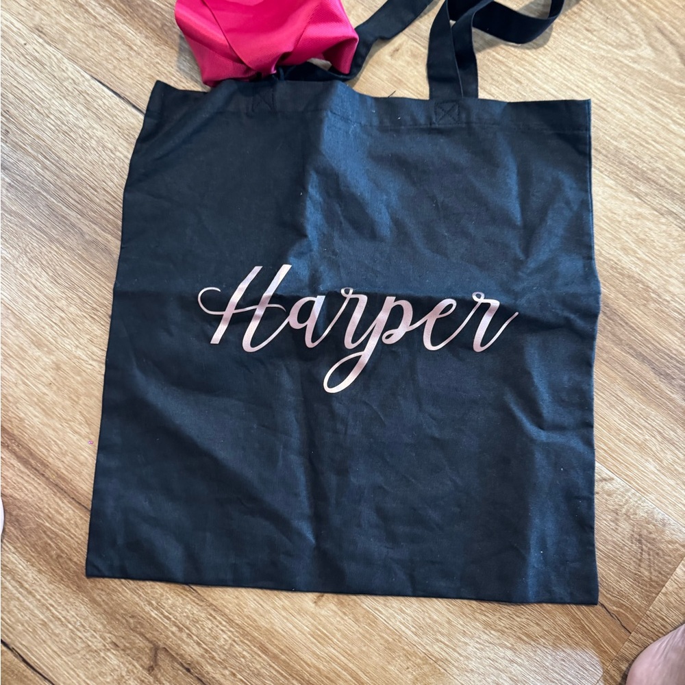 Harper Black and Pink Tote Bag